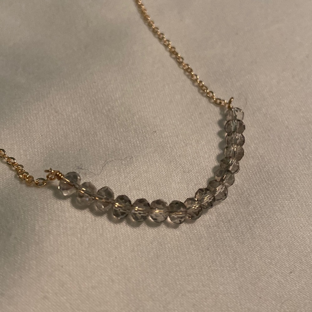 Gold sweet 16 necklace (16 gems), barely worn, good condition